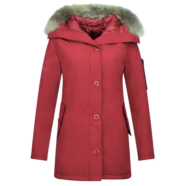 TheBrand Lange parka jas met bontkraag LB-505R large