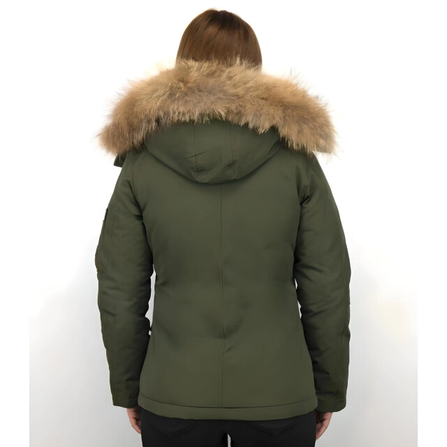 TheBrand Korte winterjas met bontkraag LB-503G large
