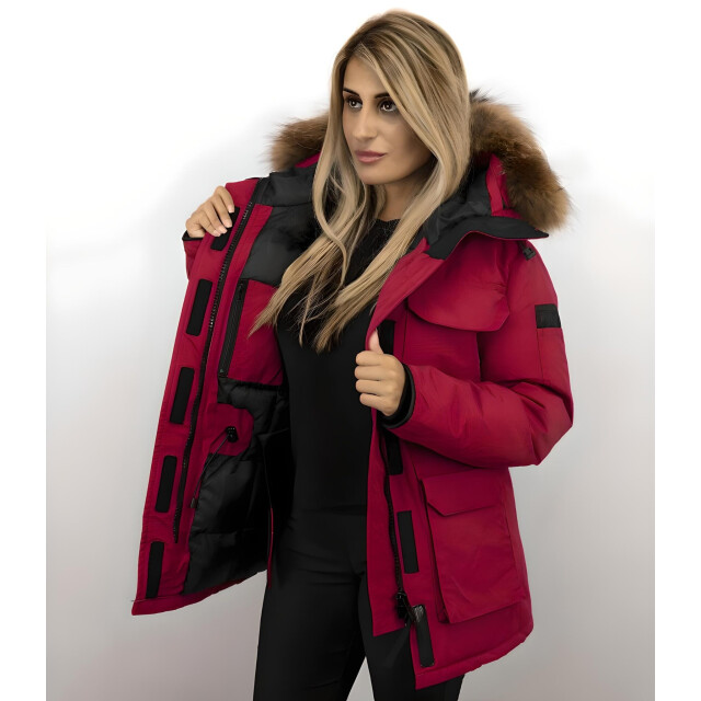 Matogla Winterjas met bontkraag 7603R large