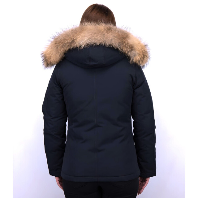 TheBrand Korte winterjas met bontkraag LB-503B large