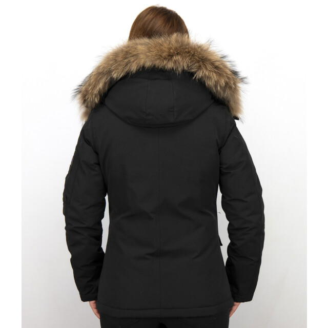 TheBrand Korte winterjas met bontkraag LB-503Z large