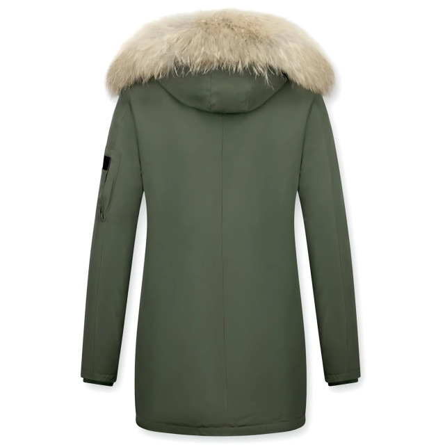 TheBrand Lange parka jas met bontkraag LB-505G large