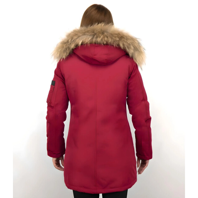 TheBrand Lange parka jas met bontkraag LB-505R large