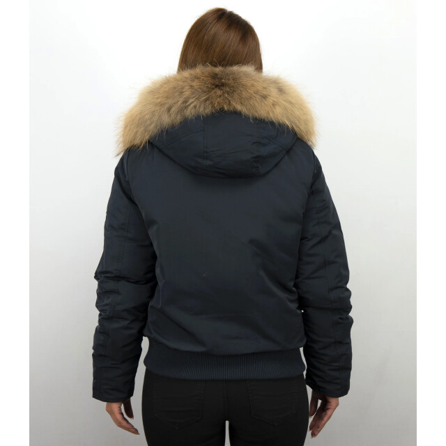 Gentile Bellini Korte winterjas met bontkraag DM8815-5 large