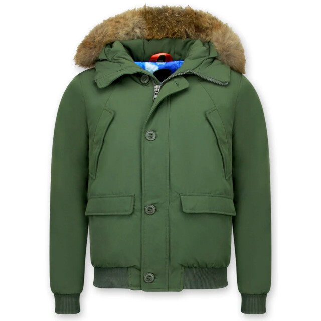 Warren Webber Winterjas kort met bontkraag WW-8002BPM-G large
