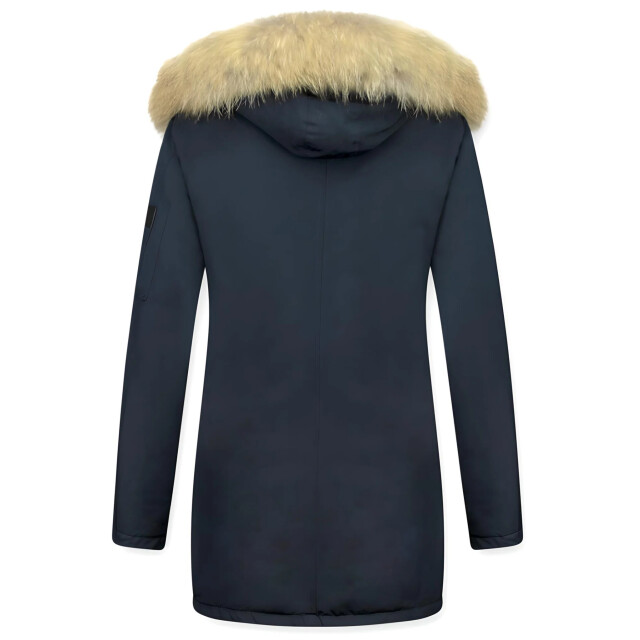 TheBrand Lange parka jas met bontkraag LB-505B large