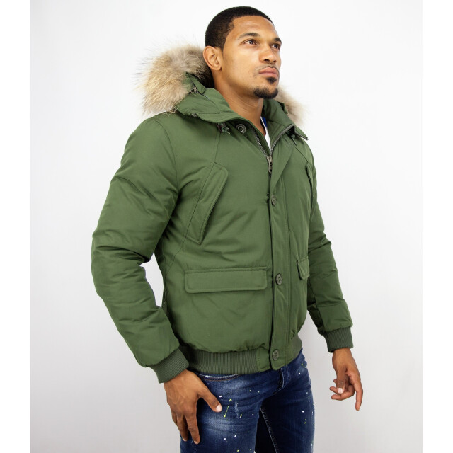 Warren Webber Winterjas kort met bontkraag WW-8002BPM-G large