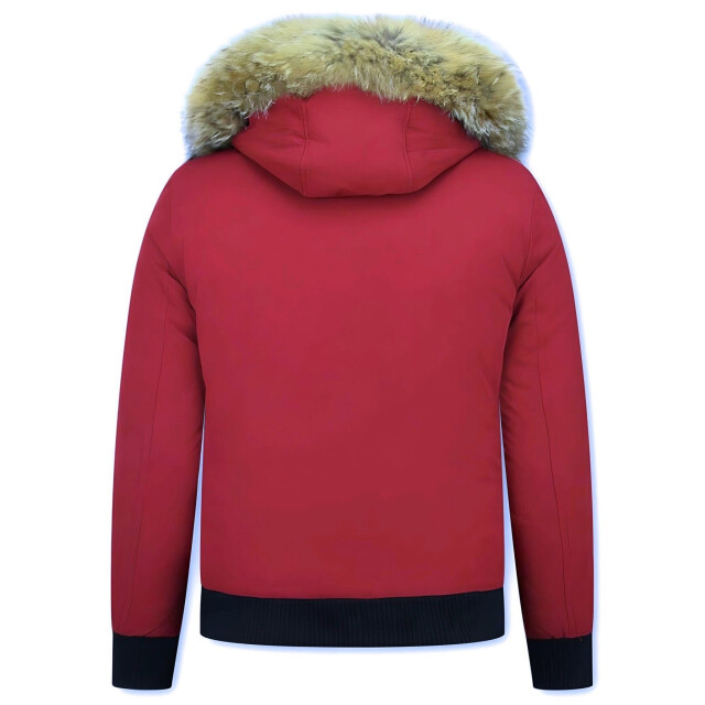 Enos Korte winterjas met bontkraag PI-7015R large