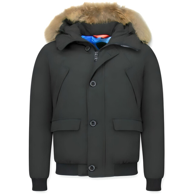 Warren Webber Winterjas kort met bontkraag WW-8002APM-Z large