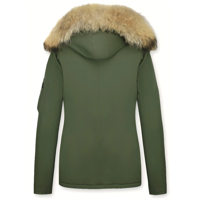 TheBrand Korte winterjas met bontkraag LB-503G large