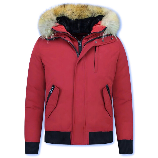 Enos Korte winterjas met bontkraag PI-7015R large