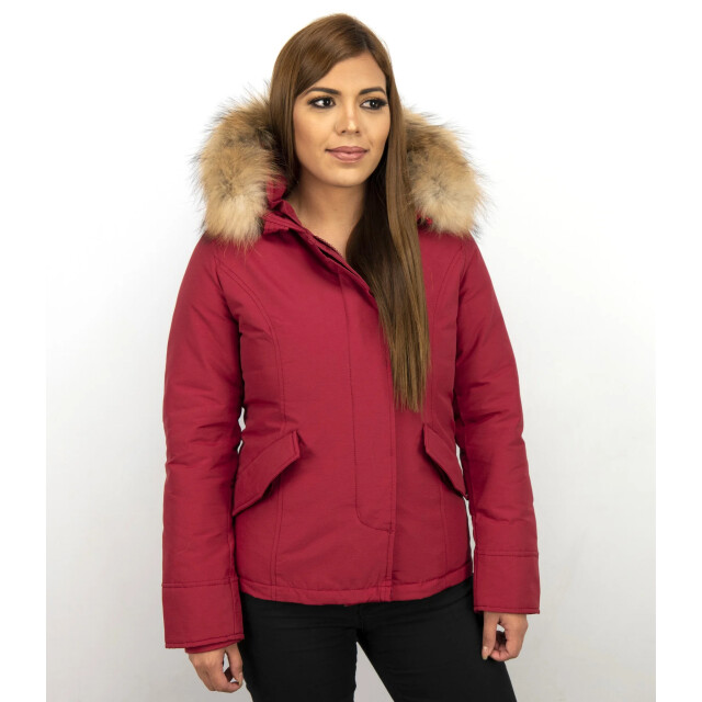TheBrand Korte winterjas met bontkraag LB-551BPM-R large