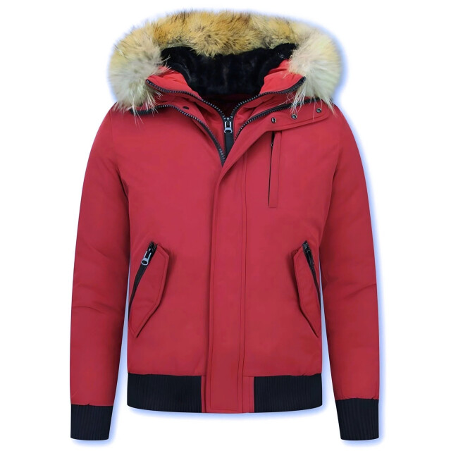 Enos Korte winterjas met bontkraag PI-7015R large