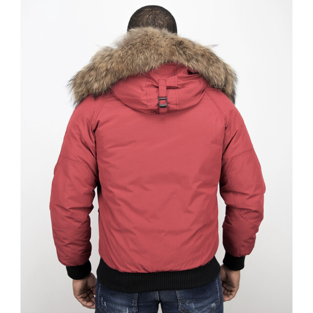 Enos Korte winterjas met bontkraag PI-7005R & 8821R-FAUX large