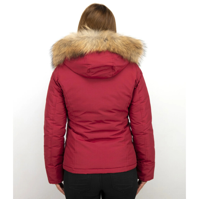 TheBrand Korte winterjas met bontkraag LB-551BPM-R large