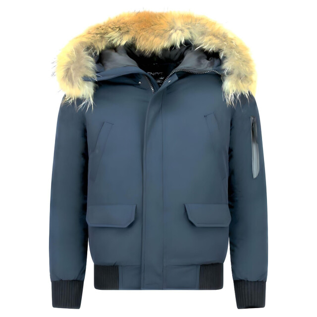 Enos Korte winterjas met bontkraag PI-7005B | 8821B large