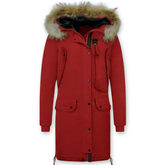 Gentile Bellini Winterjas parka met bontkraag DM8836R large