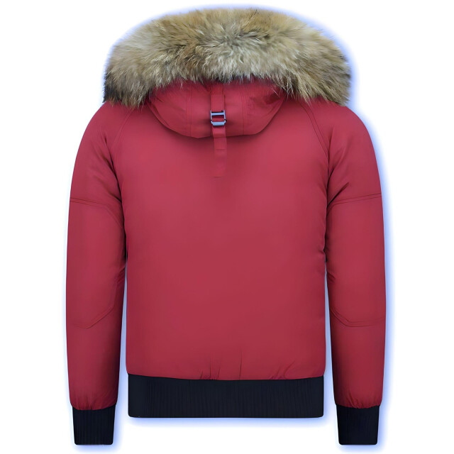 Enos Korte winterjas met bontkraag PI-7005R & 8821R-FAUX large