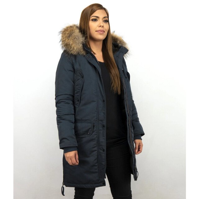 Gentile Bellini Winterjas parka met bontkraag DM8836B large