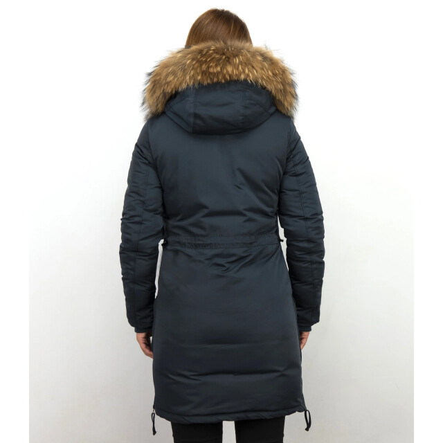Gentile Bellini Winterjas parka met bontkraag DM8836B large
