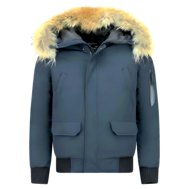 Enos Korte winterjas met bontkraag PI-7005B | 8821B large