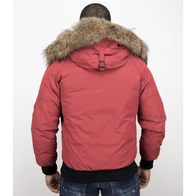Enos Korte winterjas met bontkraag PI-7005R & 8821R-FAUX large