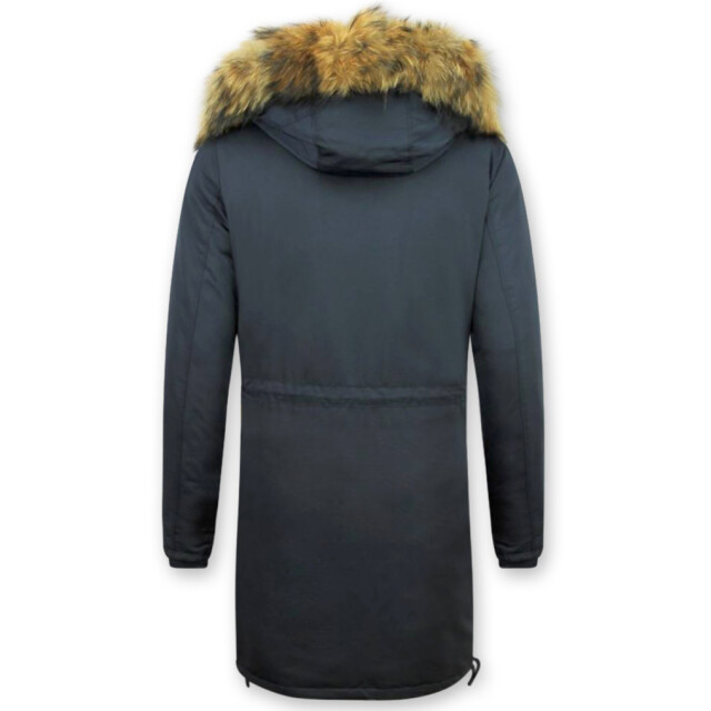 Gentile Bellini Winterjas parka met bontkraag DM8836B large