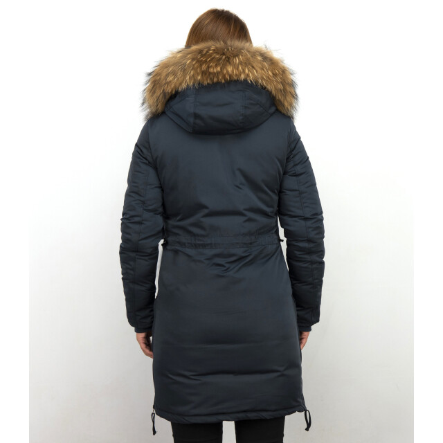 Gentile Bellini Winterjas parka met bontkraag DM8836B large