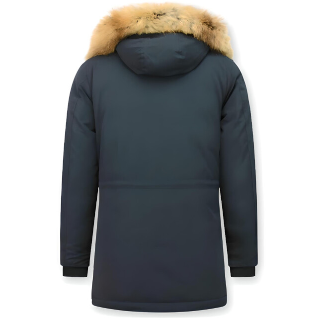 Tony Backer Lange winterjas met grote echte bontkraag P-202B I P8202B large