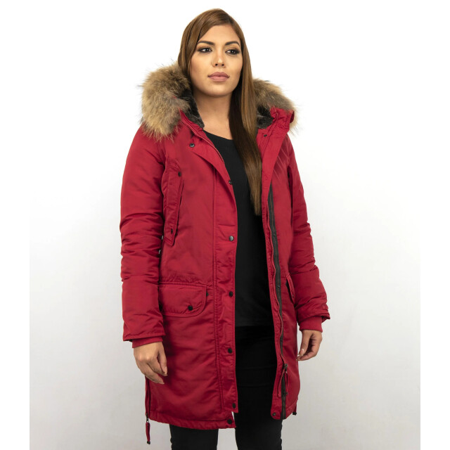 Gentile Bellini Winterjas parka met bontkraag DM8836R large