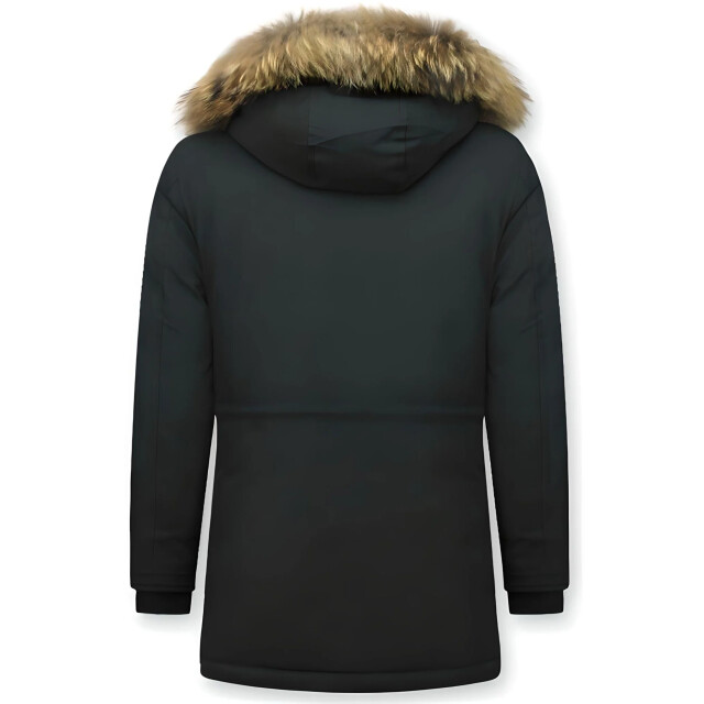 Tony Backer Lange winterjas met grote bontkraag P-202Z I P8202 large