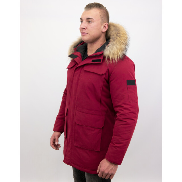 Enos Parka winterjas met grote echte bontkraag PI-7169-R large