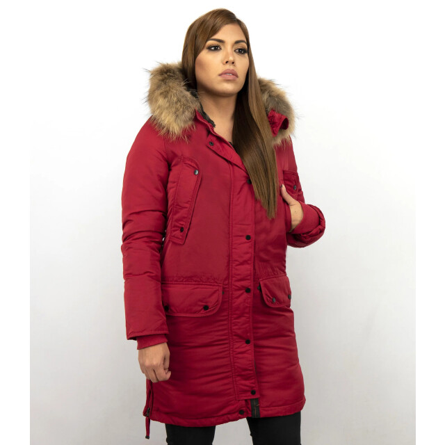 Gentile Bellini Winterjas parka met bontkraag DM8836R large