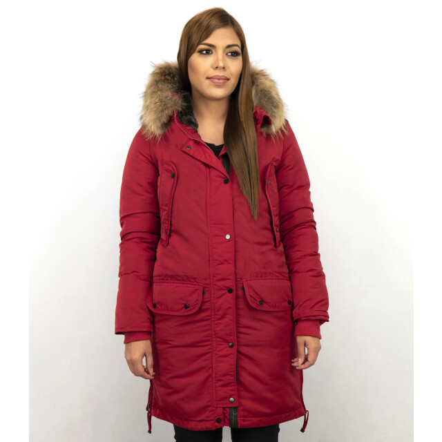 Gentile Bellini Winterjas parka met bontkraag DM8836R large