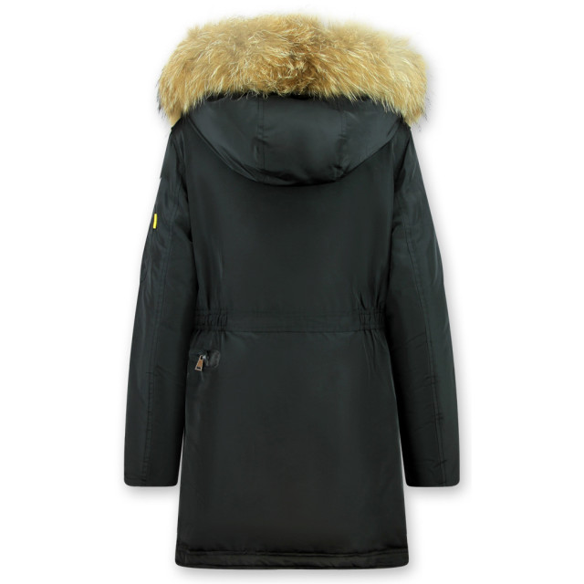 Gentile Bellini Lange parka winterjas met bontkraag LC2729-1Z large