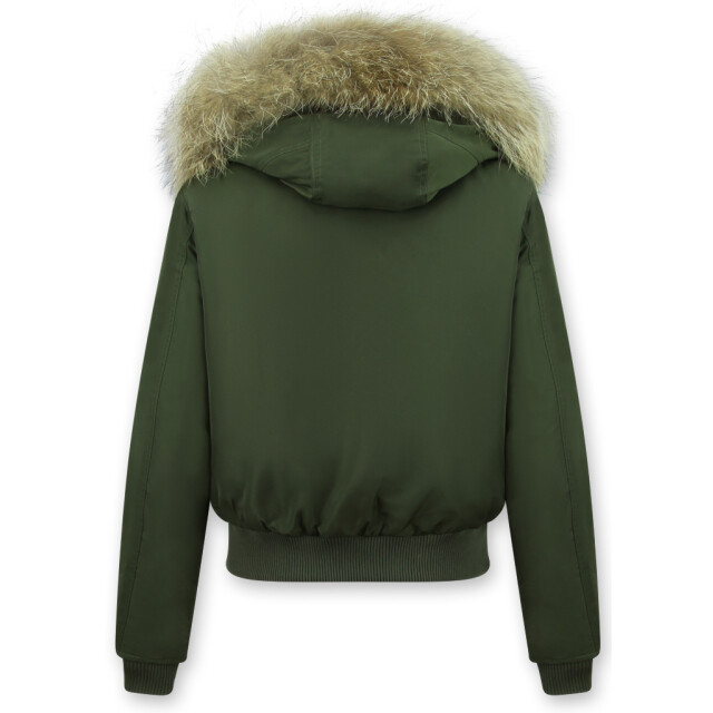 Gentile Bellini Korte warme winterjas met bontkraag DM8815-2 large