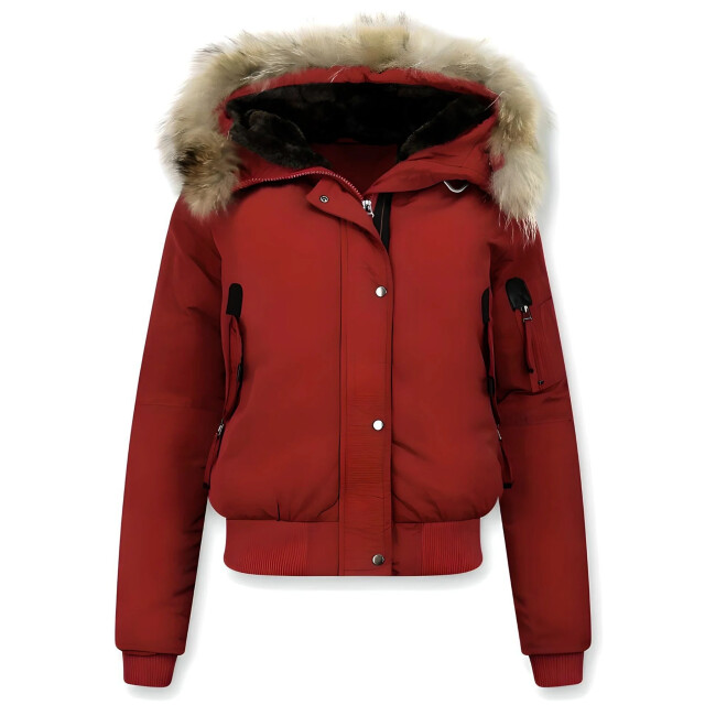 Gentile Bellini Korte winterjas met grote bontkraag DM8815-3 large