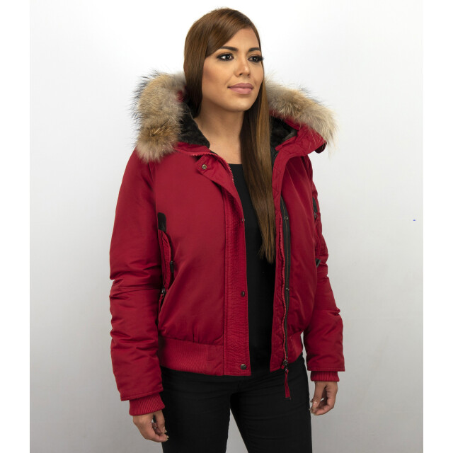 Gentile Bellini Korte winterjas met grote bontkraag DM8815-3 large