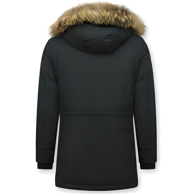 Tony Backer Lange winterjas met grote bontkraag P-202Z I P8202 large