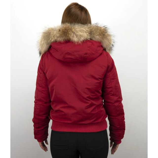 Gentile Bellini Korte winterjas met grote bontkraag DM8815-3 large