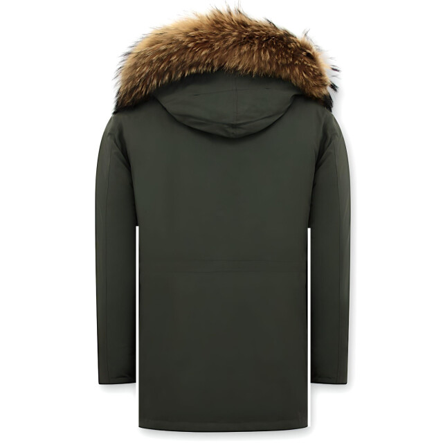 Enos Winterjas parka met grote echte bontkraag PI-7169-G large