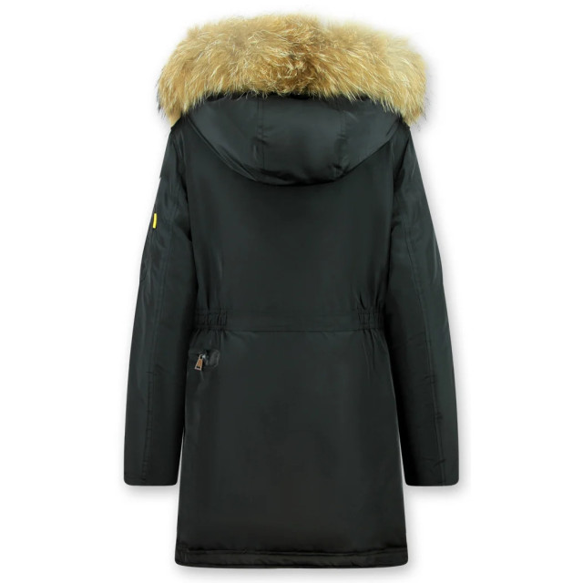 Gentile Bellini Lange parka winterjas met bontkraag LC2729-1Z large