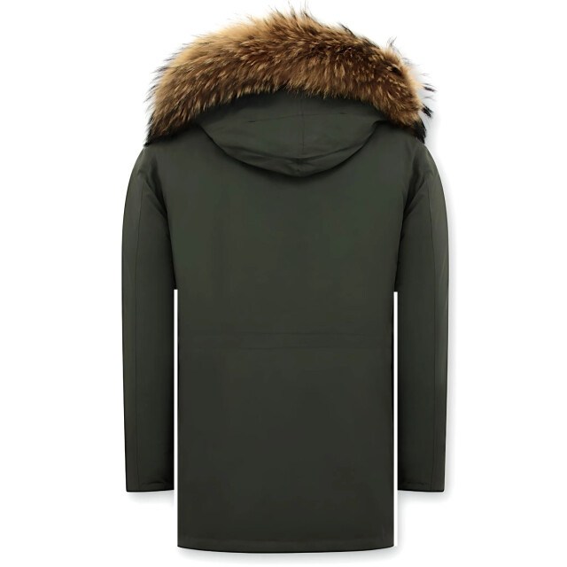 Enos Winterjas parka met grote echte bontkraag PI-7169-G large