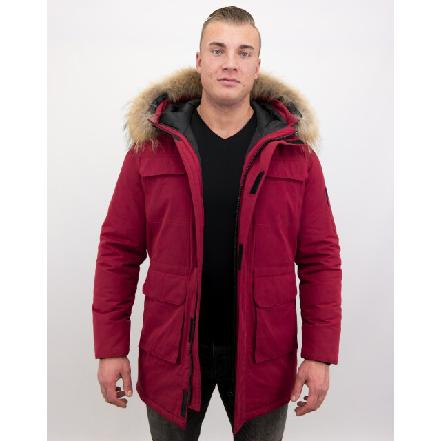 Enos Parka winterjas met grote echte bontkraag PI-7169-R large