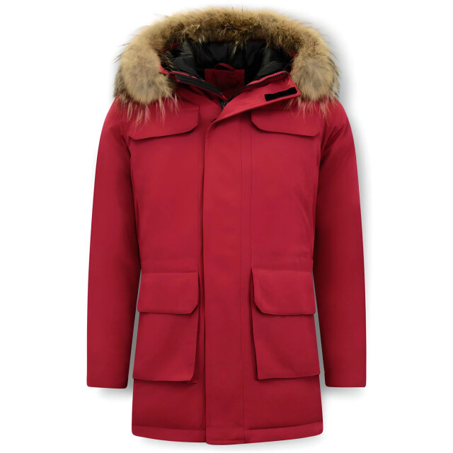 Enos Parka winterjas met grote echte bontkraag PI-7169-R large
