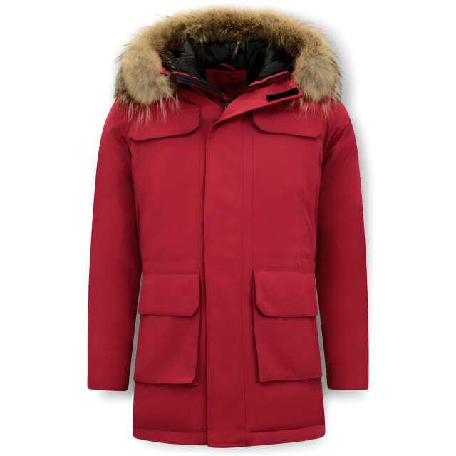 Enos Parka winterjas met grote echte bontkraag PI-7169-R large