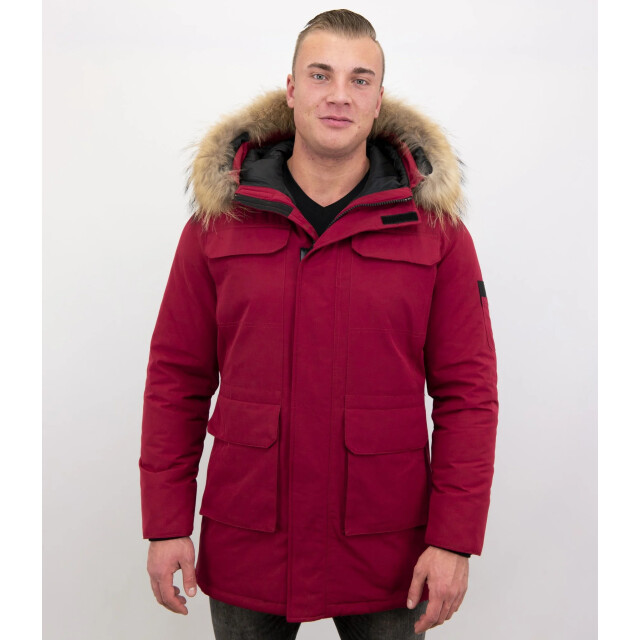 Enos Parka winterjas met grote echte bontkraag PI-7169-R large