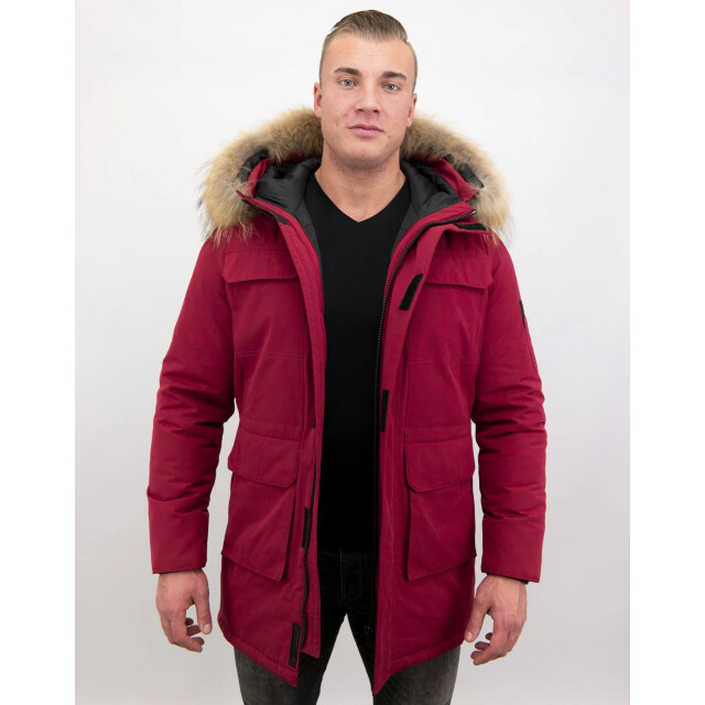 Enos Parka winterjas met grote echte bontkraag PI-7169-R large