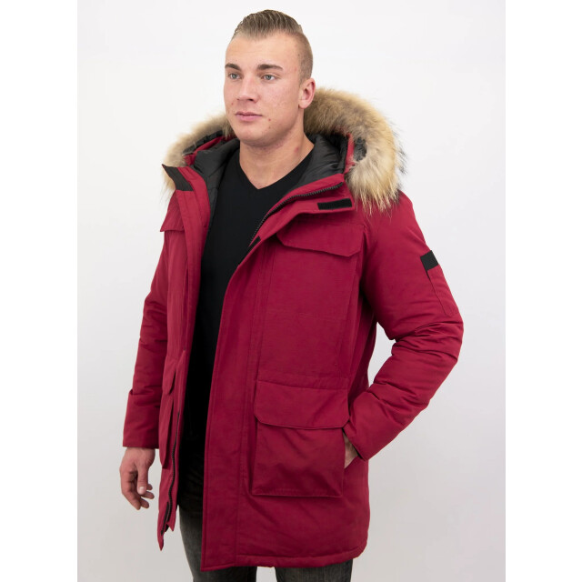 Enos Parka winterjas met grote echte bontkraag PI-7169-R large