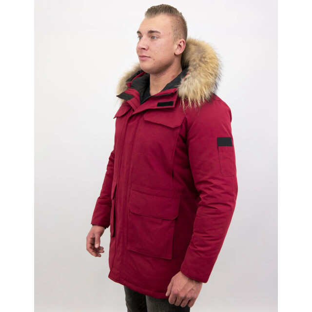 Enos Parka winterjas met grote echte bontkraag PI-7169-R large